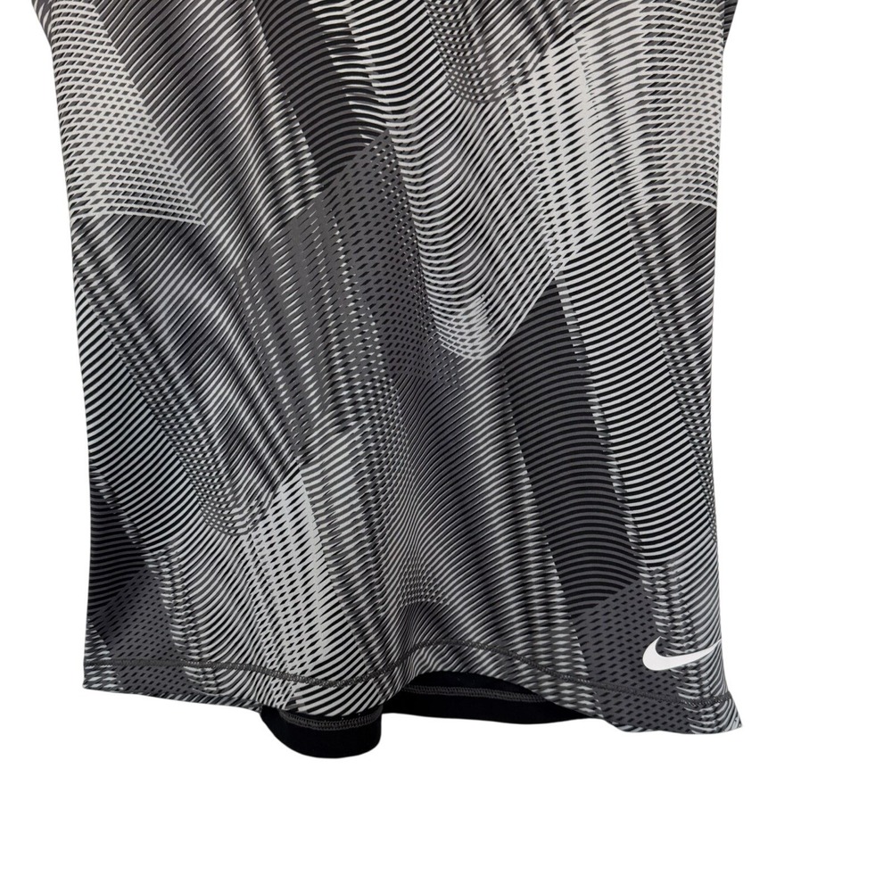 Nike Pro Dri-FIT Womens Racerback Tank Top Black Gray Geometric Mesh Size M - Picture 4 of 8